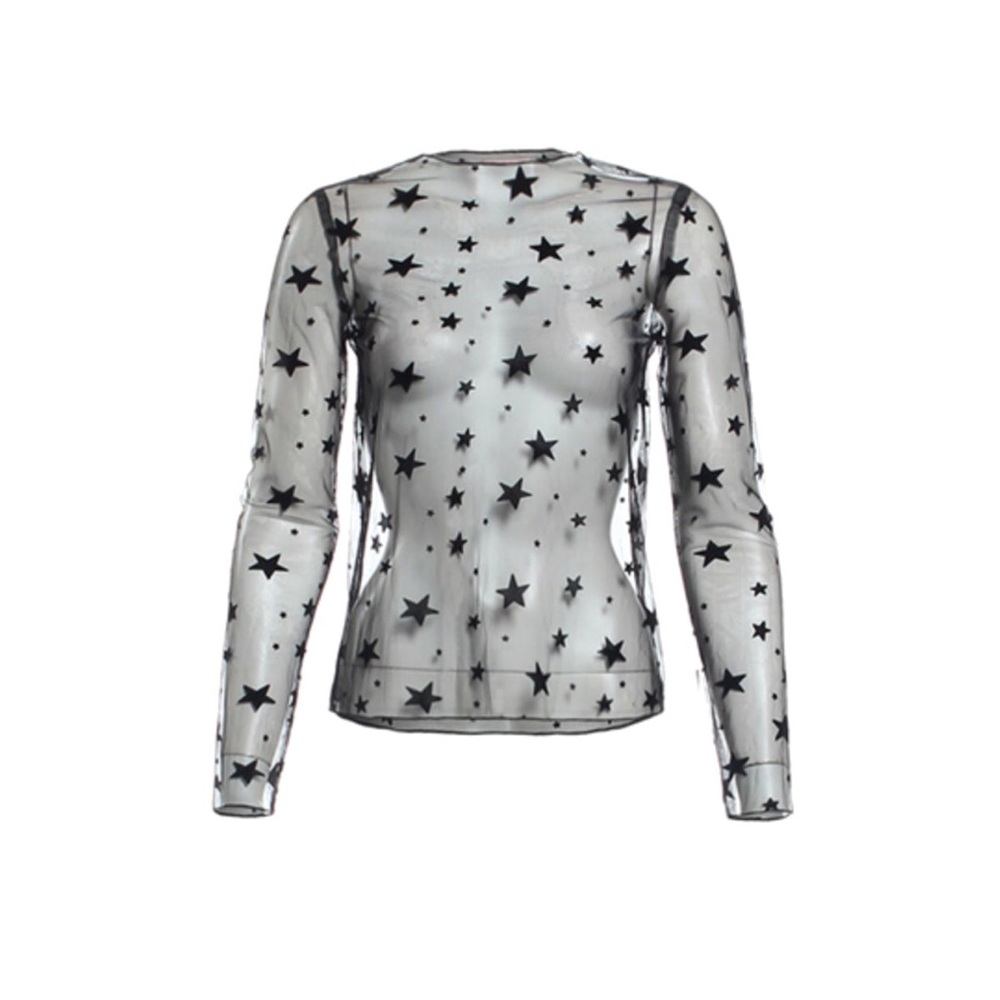 Star Sheer Long Sleeve Top - Picture 6 of 7